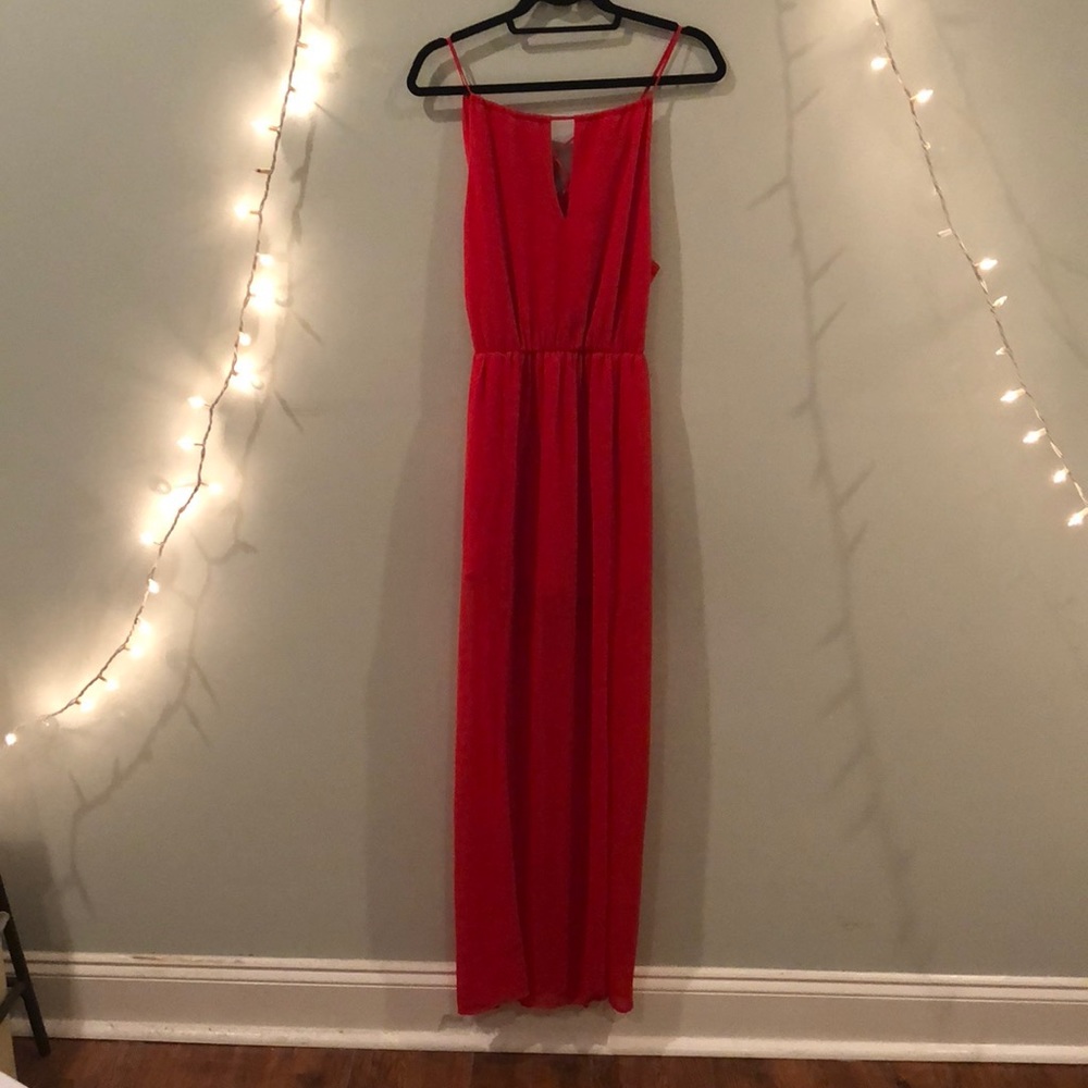 Red Coral Maxi Dress